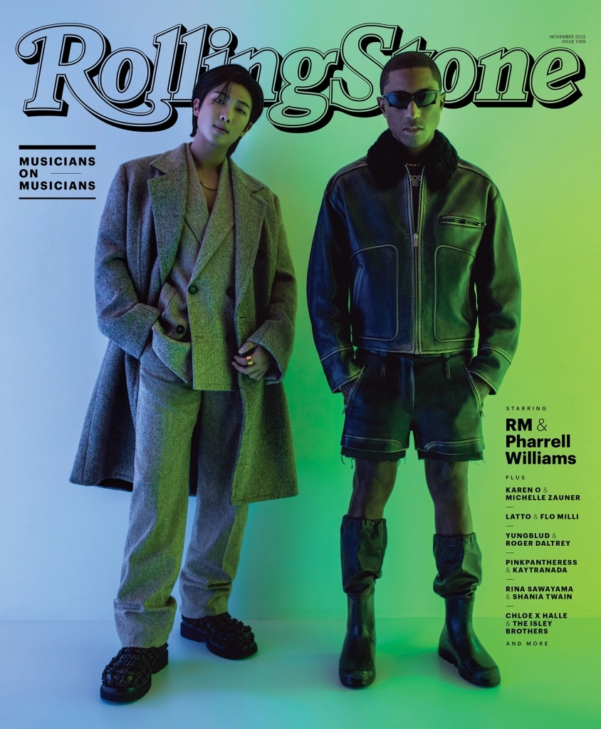 ▲ RM (left) and Pharrell Williams. Source|Rolling Stone